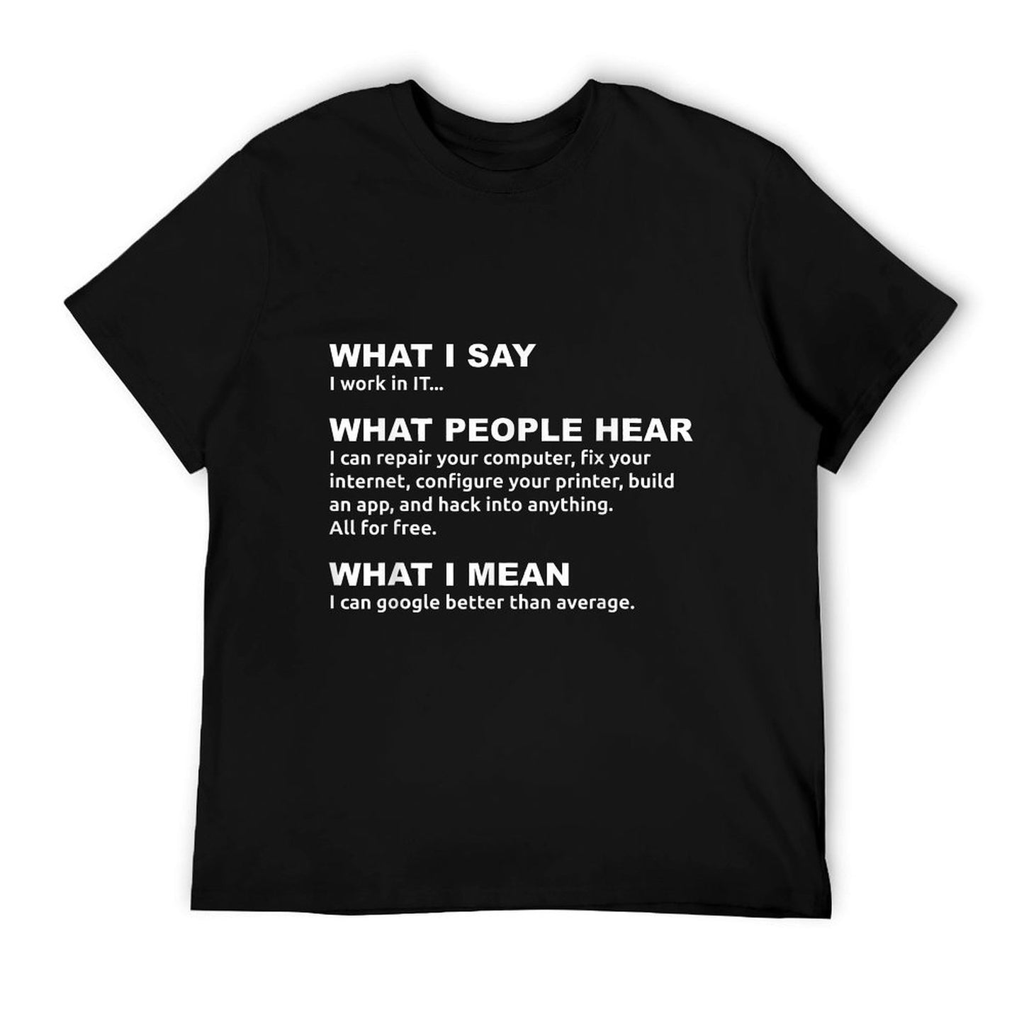 I Work in IT...- Funny Computers T-Shirt