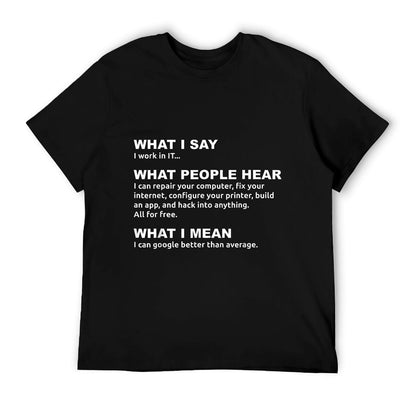 I Work in IT...- Funny Computers T-Shirt