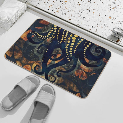 Metallic Ocean Bath Mat