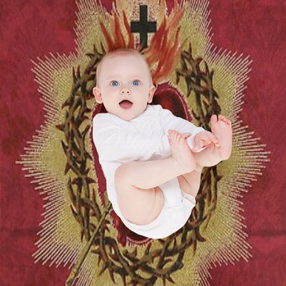Stop, Sacred Heart Throw Blanket