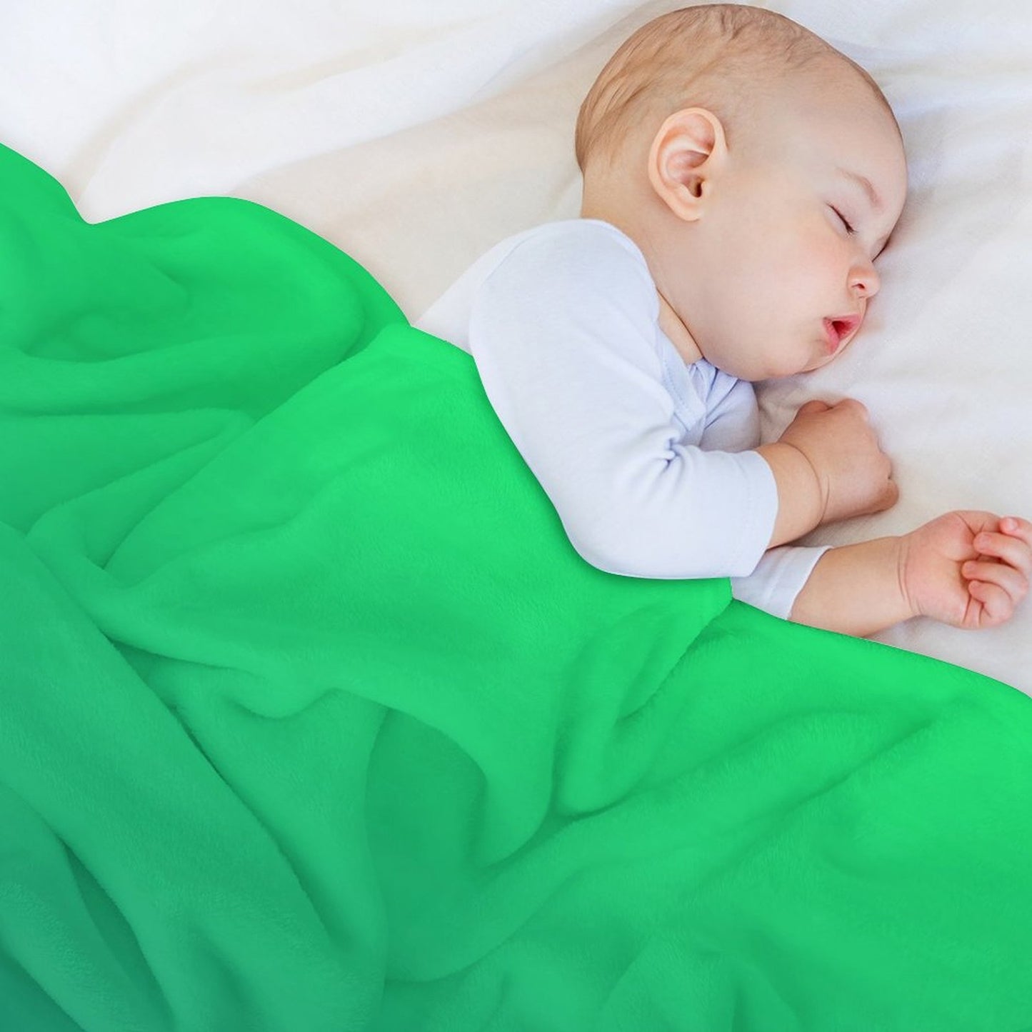 Color Shift - Light Green to Dark Blue Throw Blanket