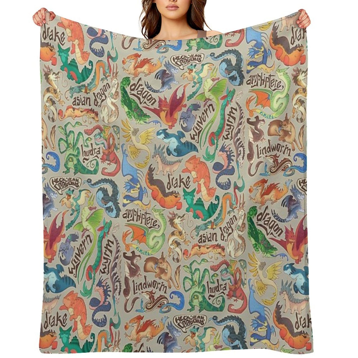 Mini Dragon Compendium Throw Blanket