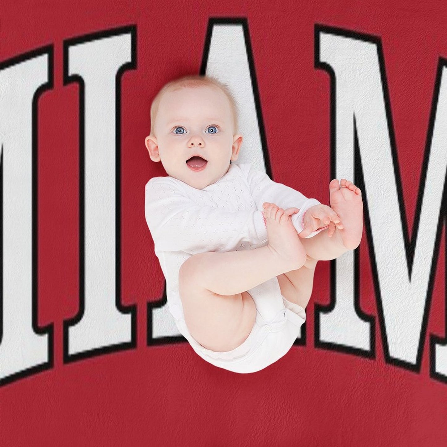 Miami U - Serif Font Curved Throw Blanket