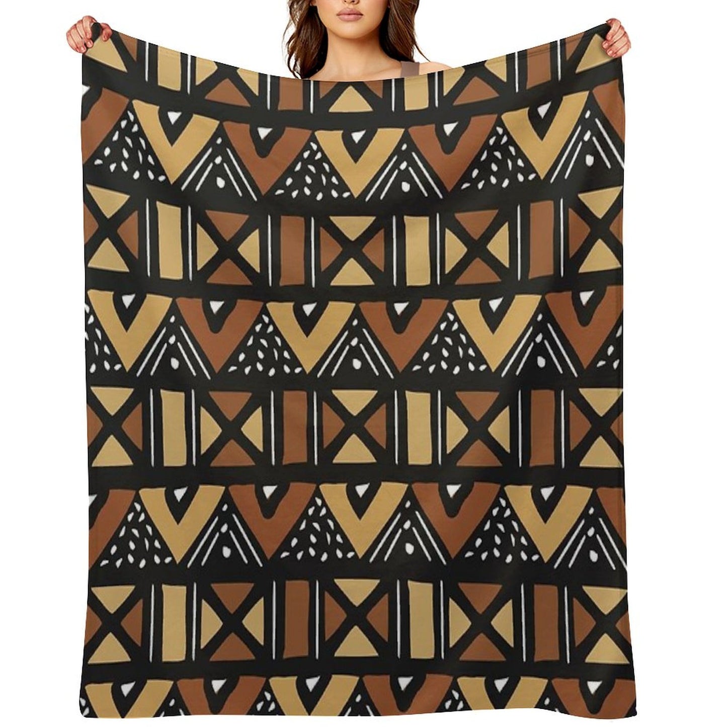 Mud Cloth Mali Throw Blanket