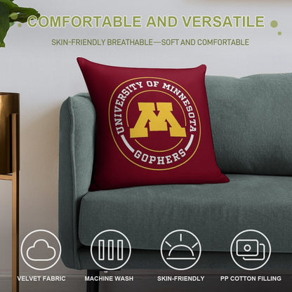 Gophers - Circle Design Soft Ultra-Soft Texture Throw Pillow