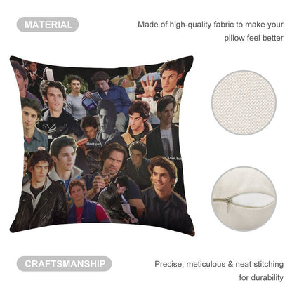 Jess Mariano Linen Throw Pillow Cover