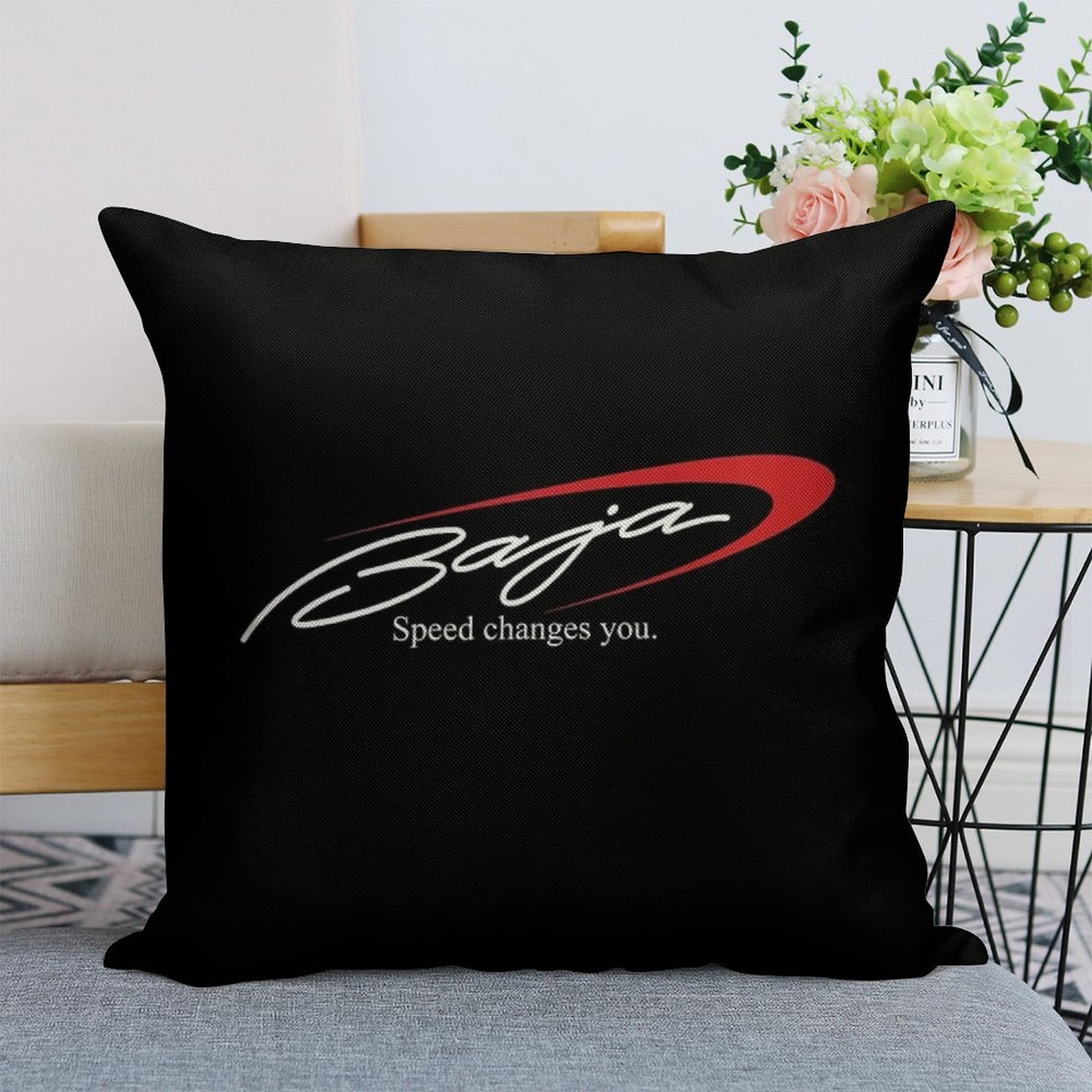 Baja Boats Logo Linen Throw Pillow Cover