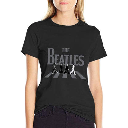 The Beatles - Abbey Road Greyscale Album Cover Comfortable T-Shirt