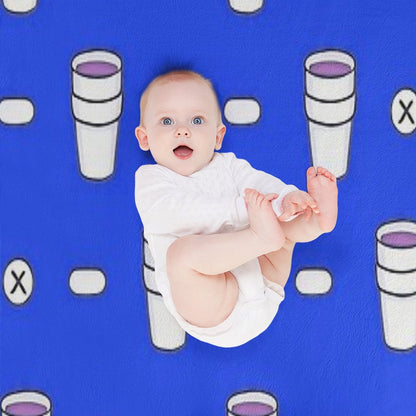 Lean & Pills (Dark Blue) Throw Blanket