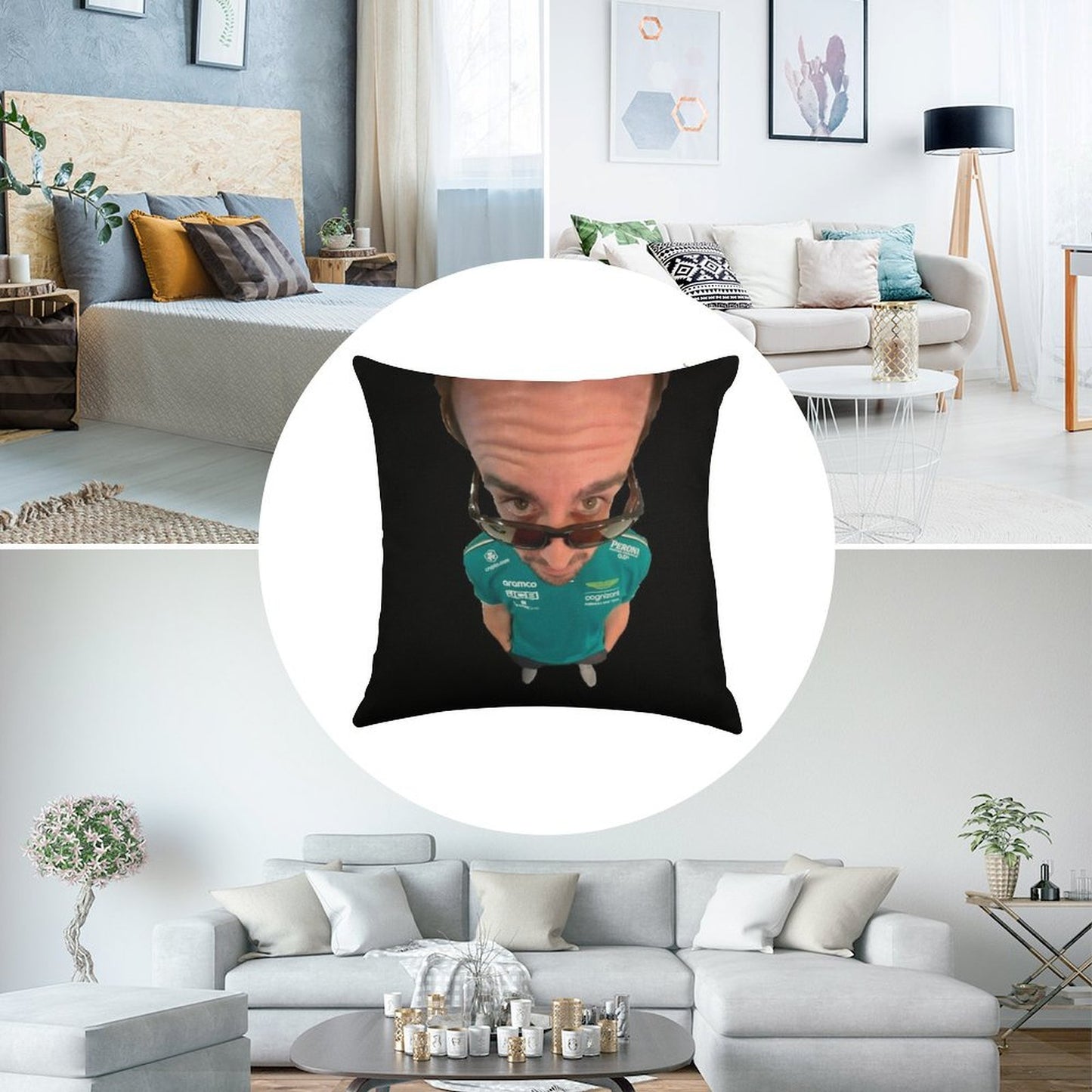 Ferdinand Meme Linen Throw Pillow Cover