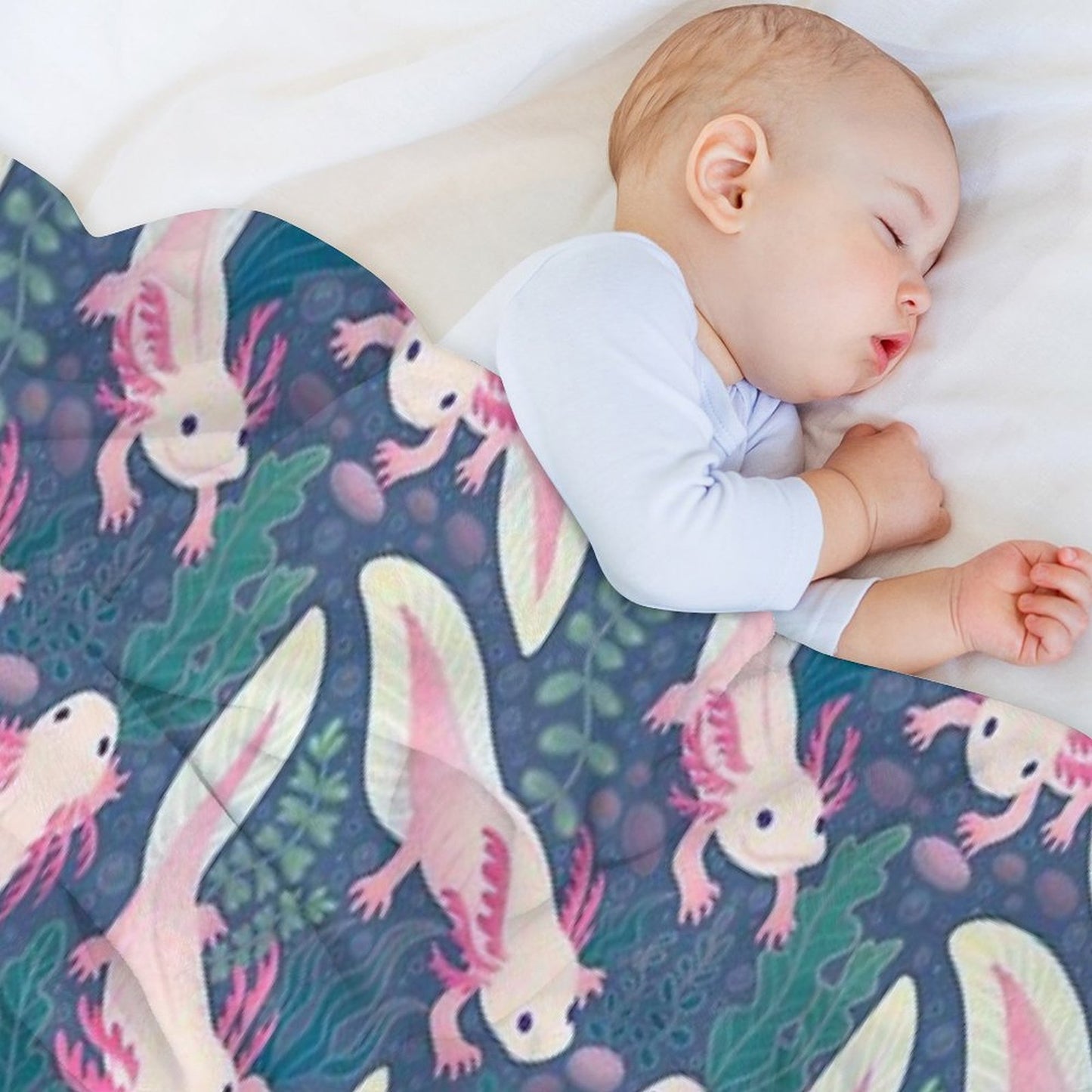 Axolotls Throw Blanket