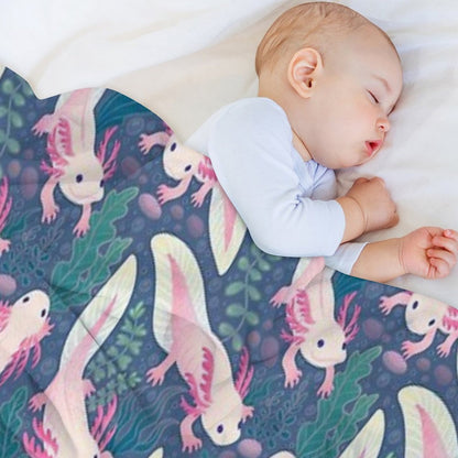 Axolotls Throw Blanket