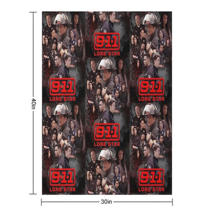 911 Lone Star - Cellular Throw Blanket