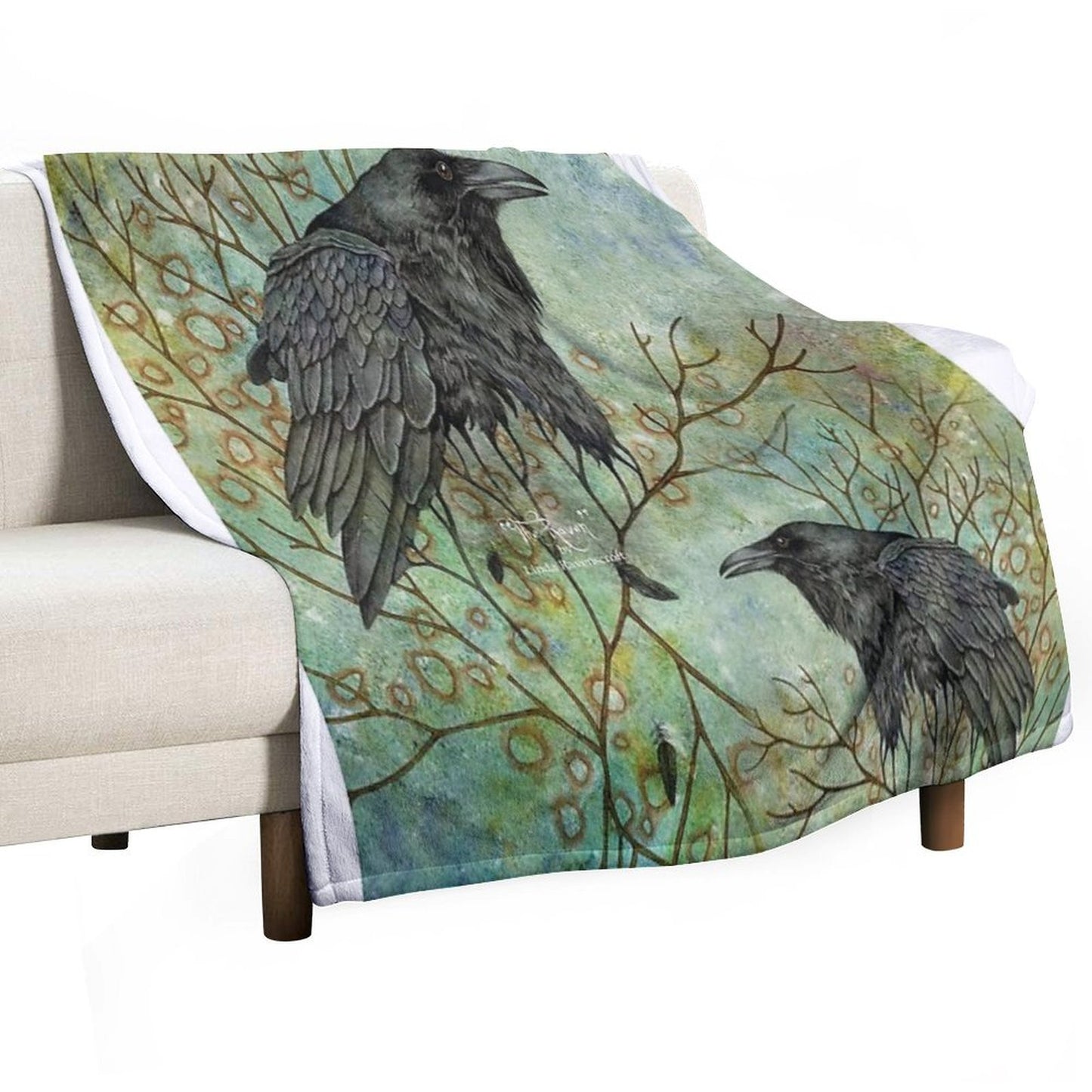 The Raven Nevermore (The Vanishing Series) Throw Blanket