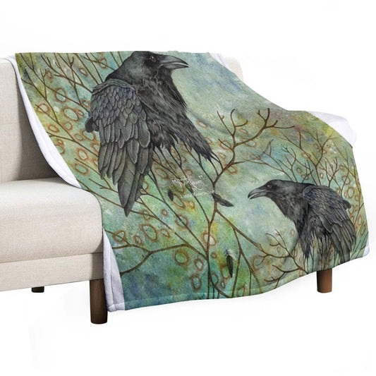 The Raven Nevermore (The Vanishing Series) Throw Blanket