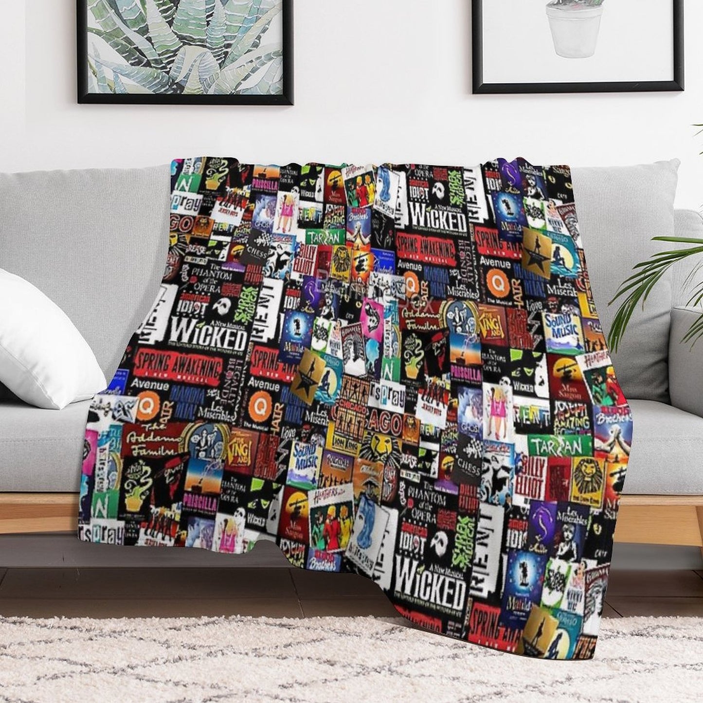 Collage II Musical Throw Blanket
