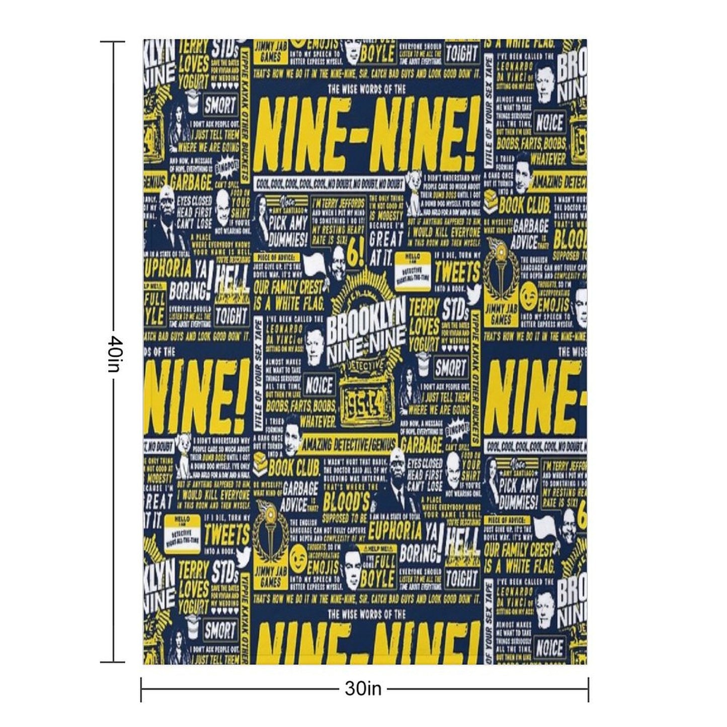 Wise Words of The Nine-Nine Throw Blanket