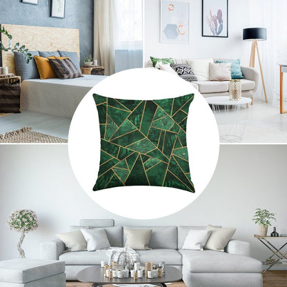 Deep Emerald Linen Throw Pillow Cover