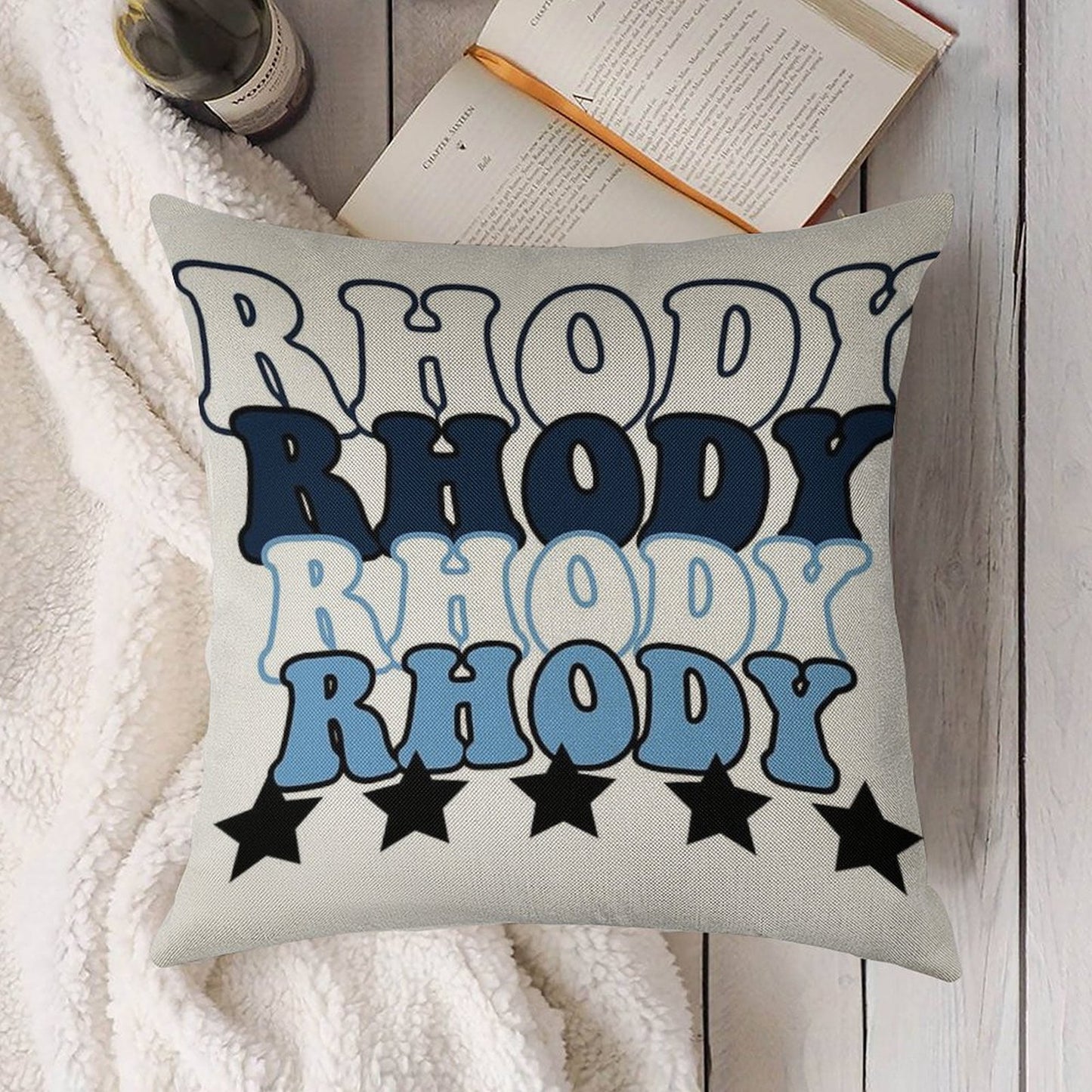 University of Rhode Island Pride Linen Throw Pillow Cover