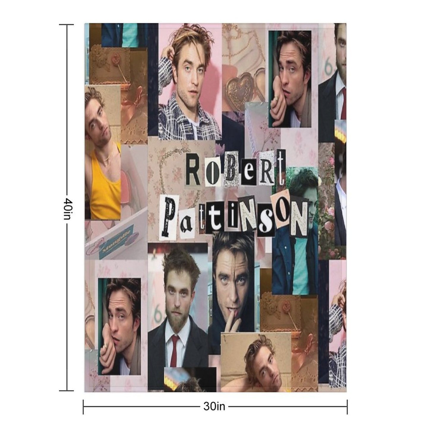 Robert Pattinson Photo Collage High Quality Throw Blanket