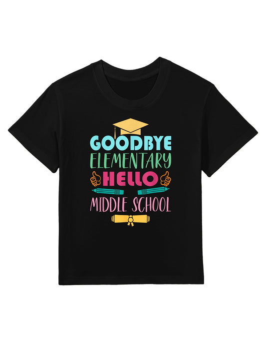 Graduation From Elementary To Middle School Gifts For Her Kids T-Shirt