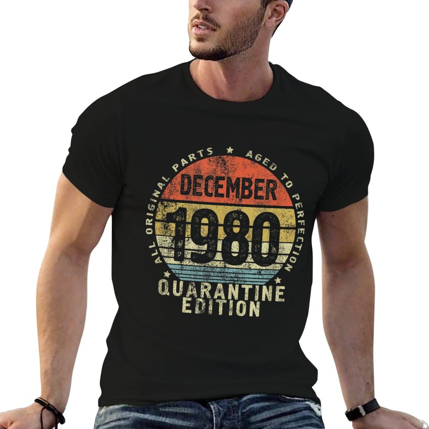 40th Birthday Womens Gift, December 1980 Quarantine Edition  High-quality Stitching T-Shirt