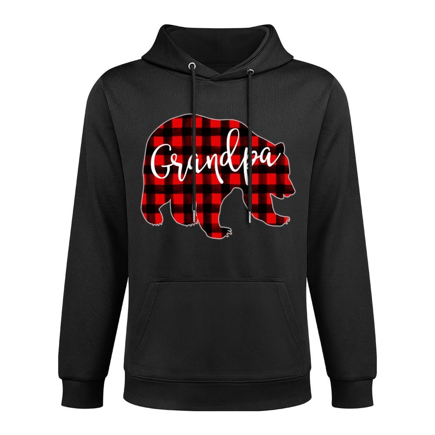 Red Plaid Grandpa Bear Matching Family Christmas Eve Buffalo Moisture-Wicking Hoodie