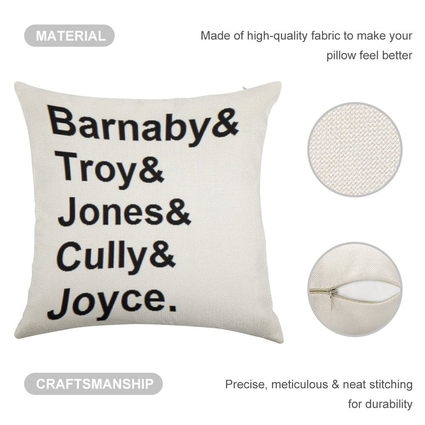 Midsomer Murders - Helvetica List Linen Throw Pillow Cover