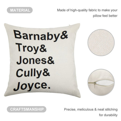 Midsomer Murders - Helvetica List Linen Throw Pillow Cover