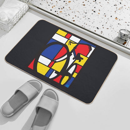 Mondrian Bicycle Art  Versatile Bath Mat