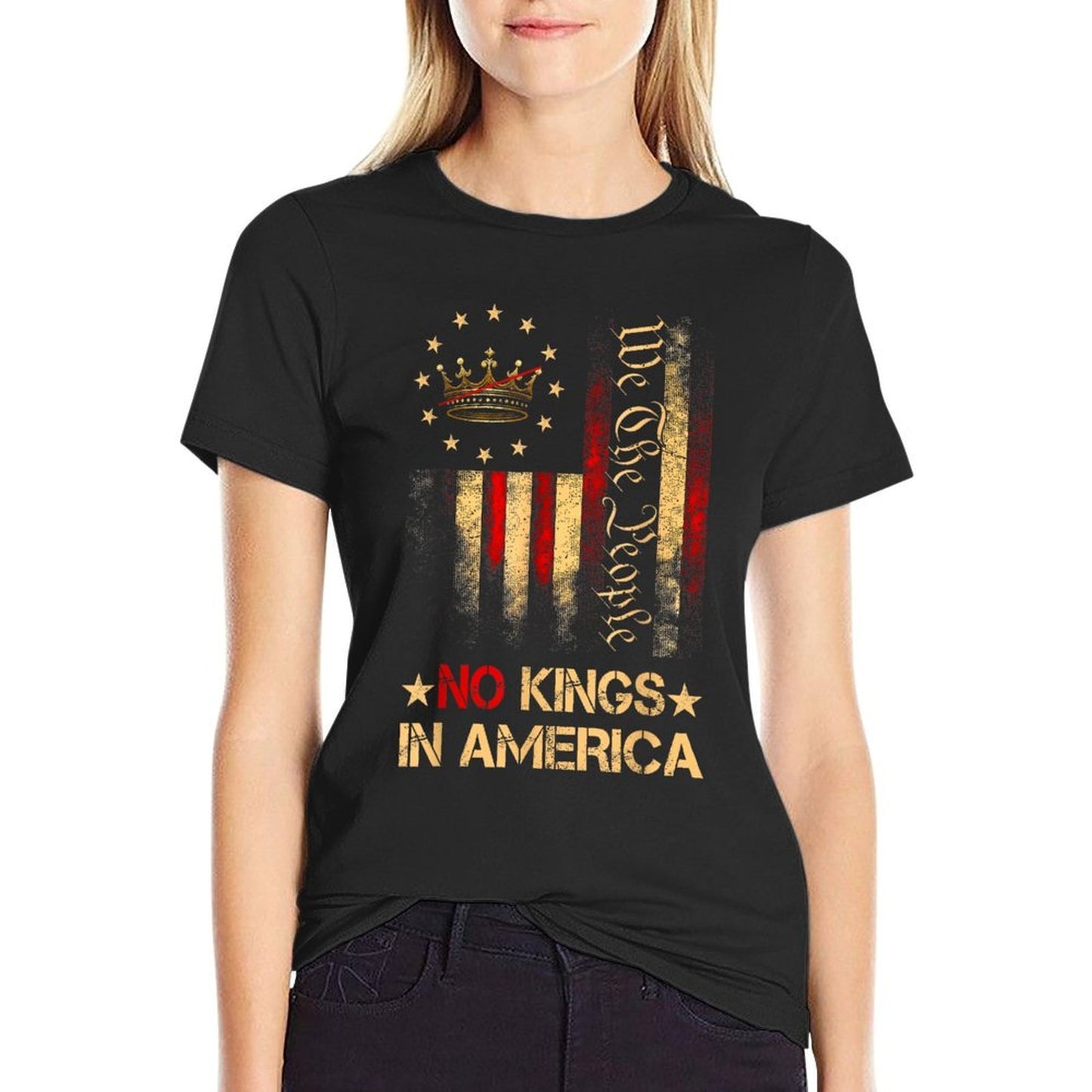 Patriotic Pro-Democracy Protest June 14 No Kings In America  Relaxed-fit T-Shirt