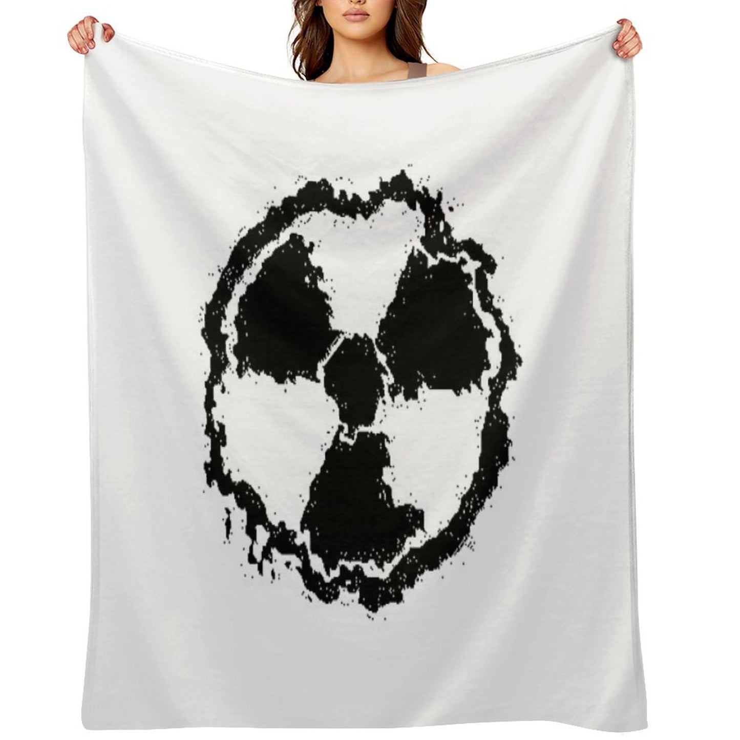 Toxic Hazard Embled Throw Blanket