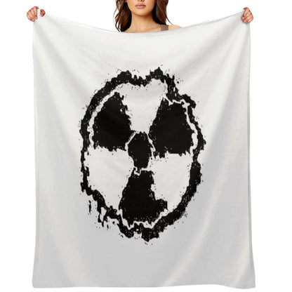 Toxic Hazard Embled Throw Blanket