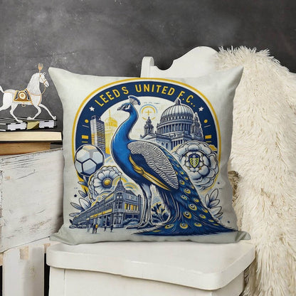 Leeds United Football Club Artwork Linen Throw Pillow Cover