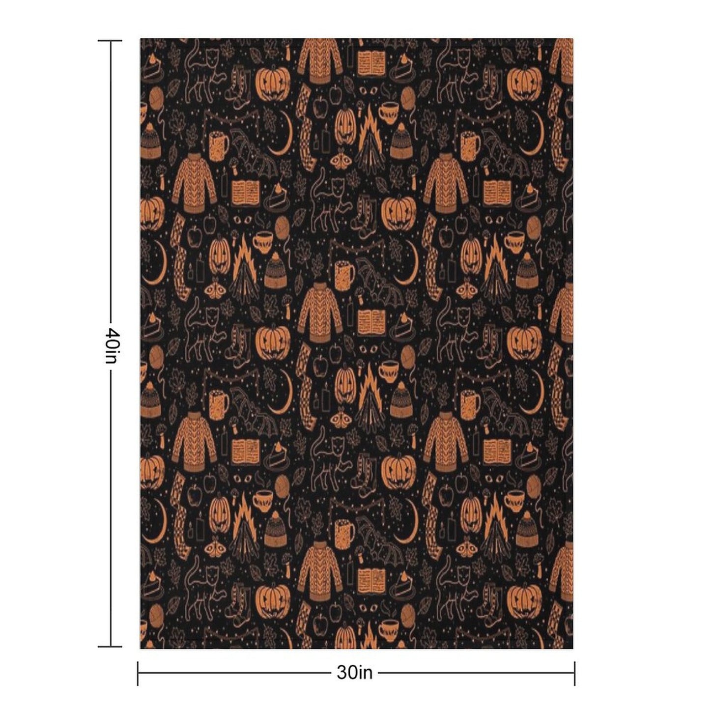 Autumn Nights Halloween Throw Blanket