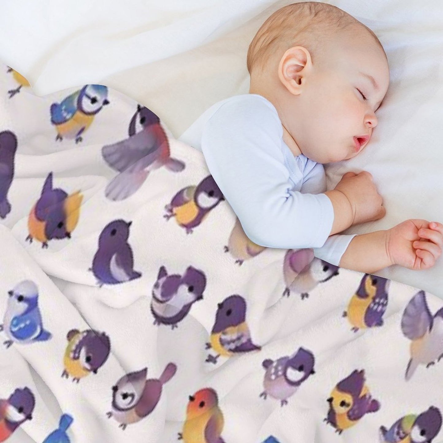 Little Bird (Paridae) Throw Blanket
