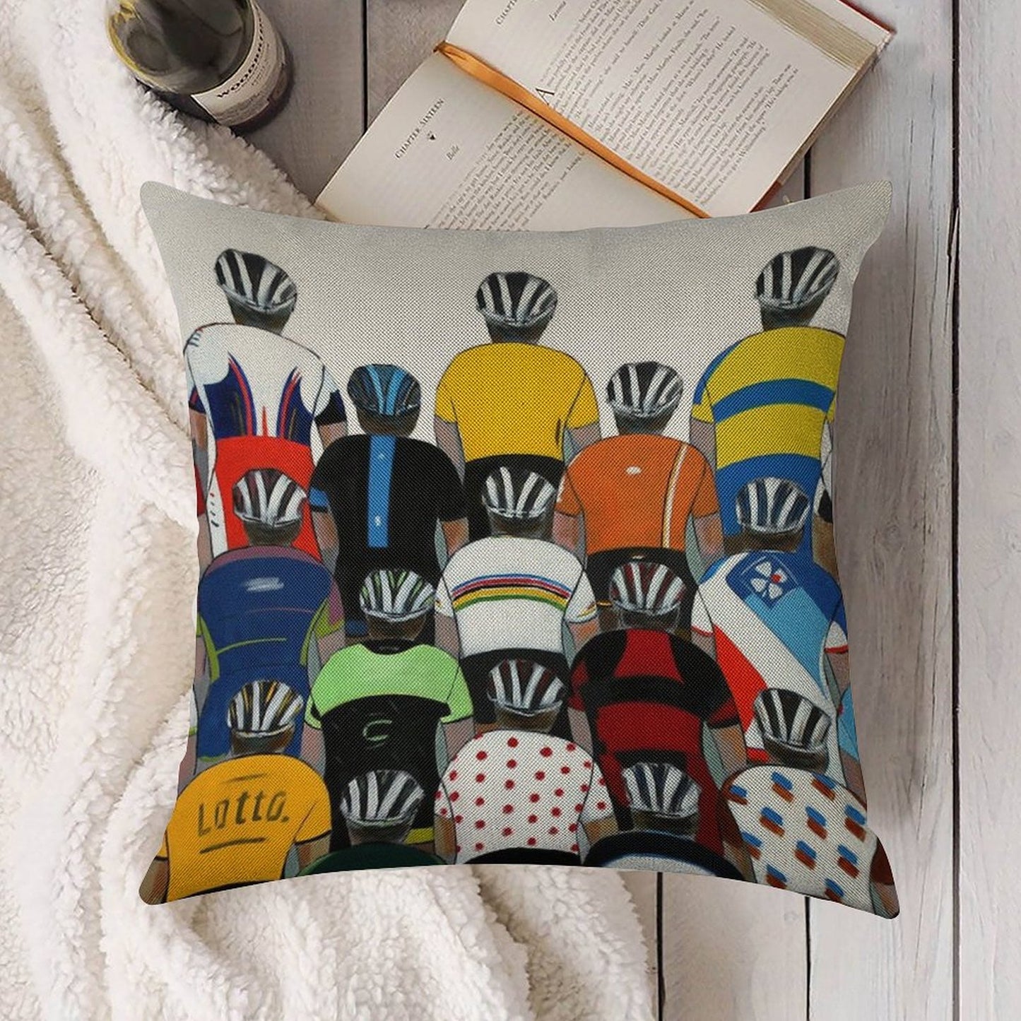 Maillots Shirt Linen Throw Pillow Cover