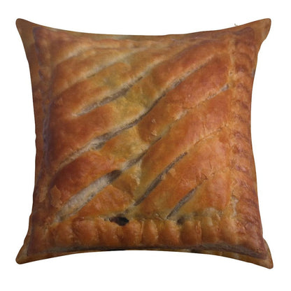 Greggs Steak Bake Linen Throw Pillow Cover
