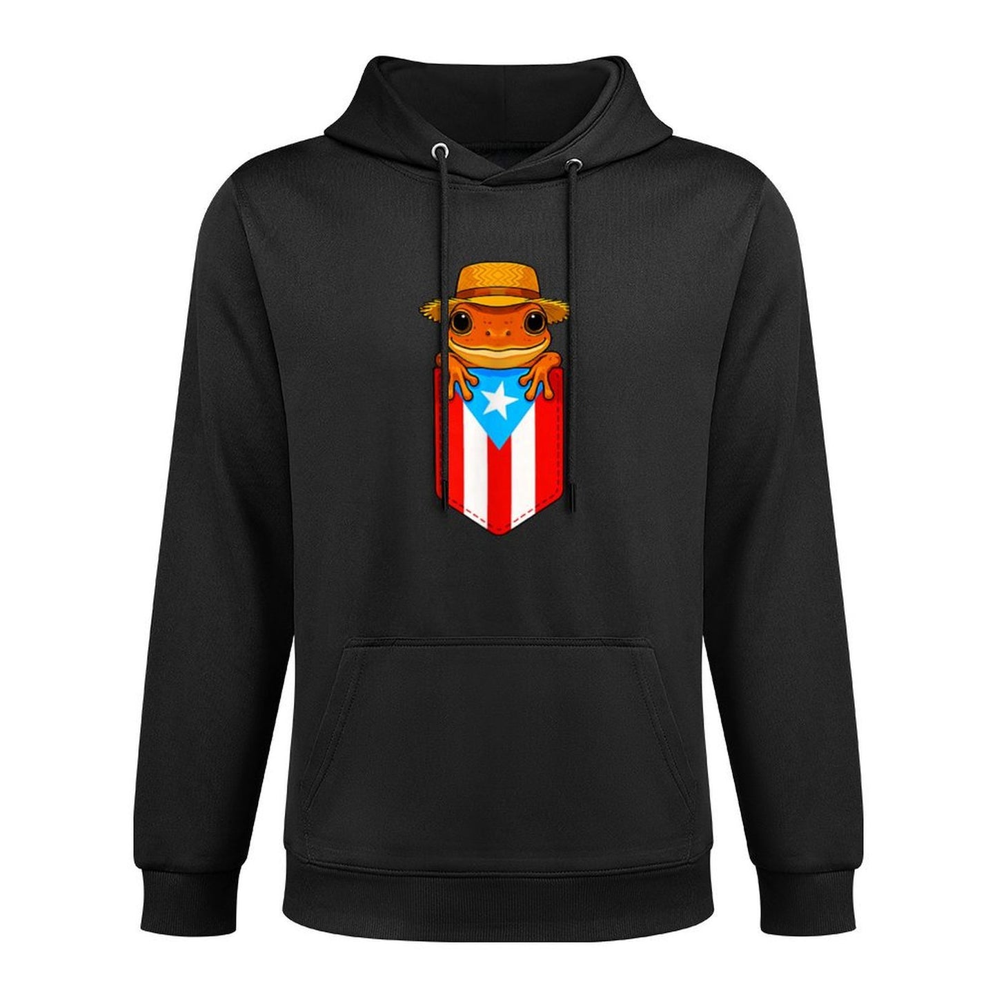 Jibaro Coqui Frog Puerto Rico Boricua Pocket Borinquen Unisex Design Hoodie