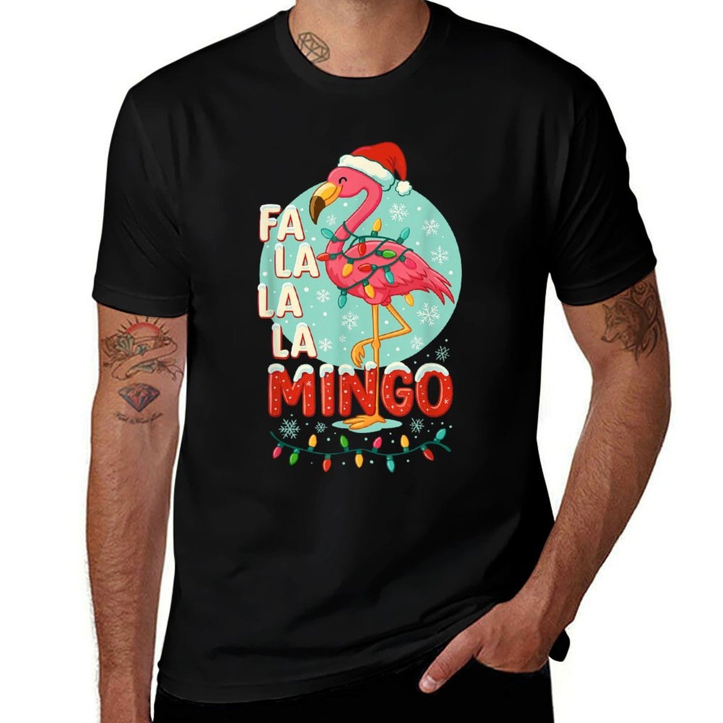 Flamingo Christmas for Women, Funny FA La La Mingo  Affordable Price T-Shirt