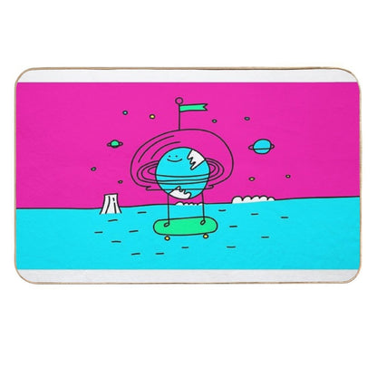 Surreal Planet - Mr Beaker  Easy Maintenance Bath Mat