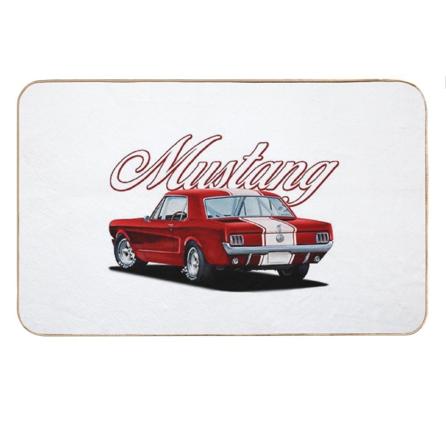Classic Red Mustang Bath Mat
