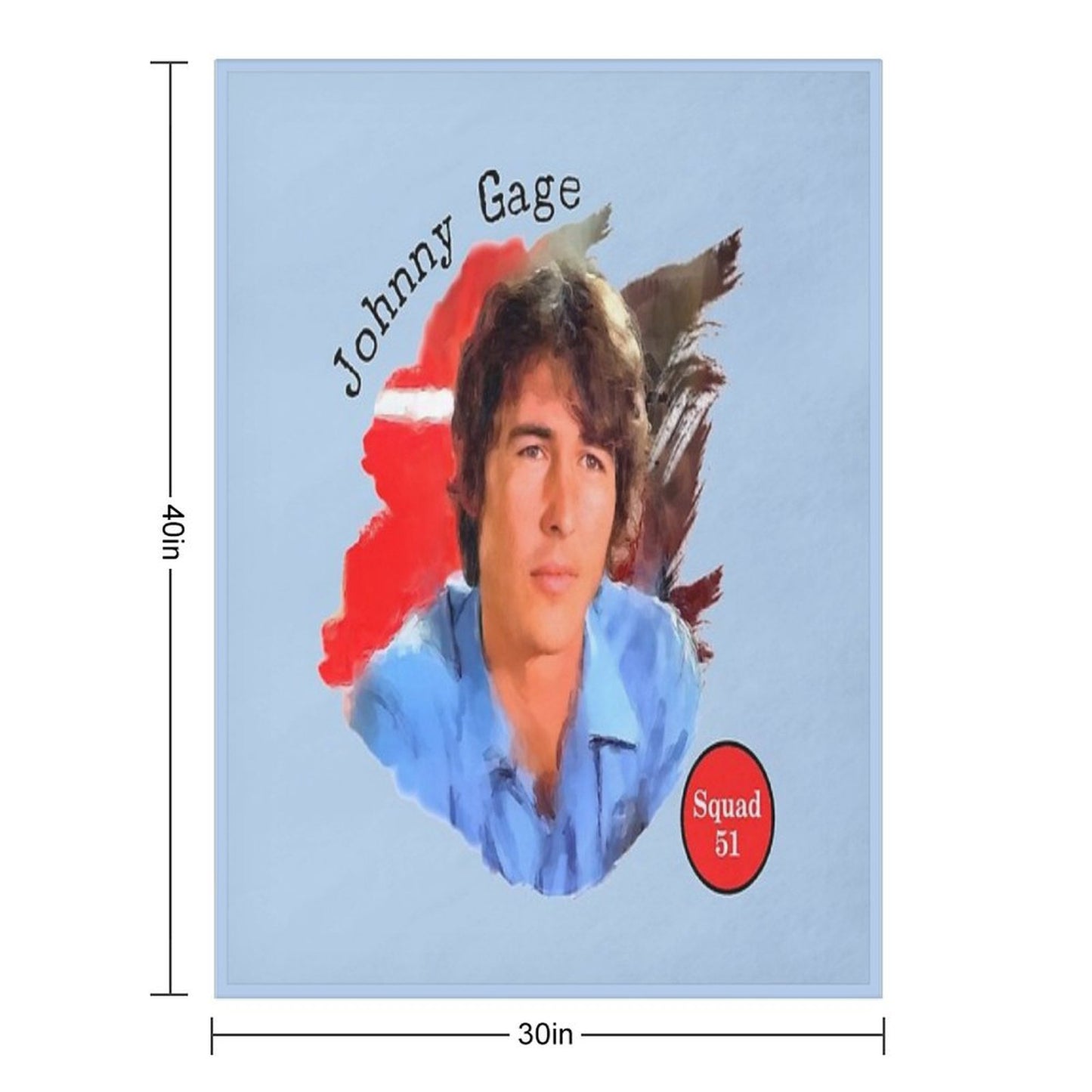 Johnny Gage TV Show Emergency! Throw Blanket