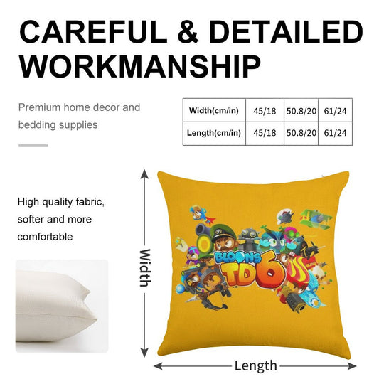 Bloons TD6 Linen Throw Pillow Cover