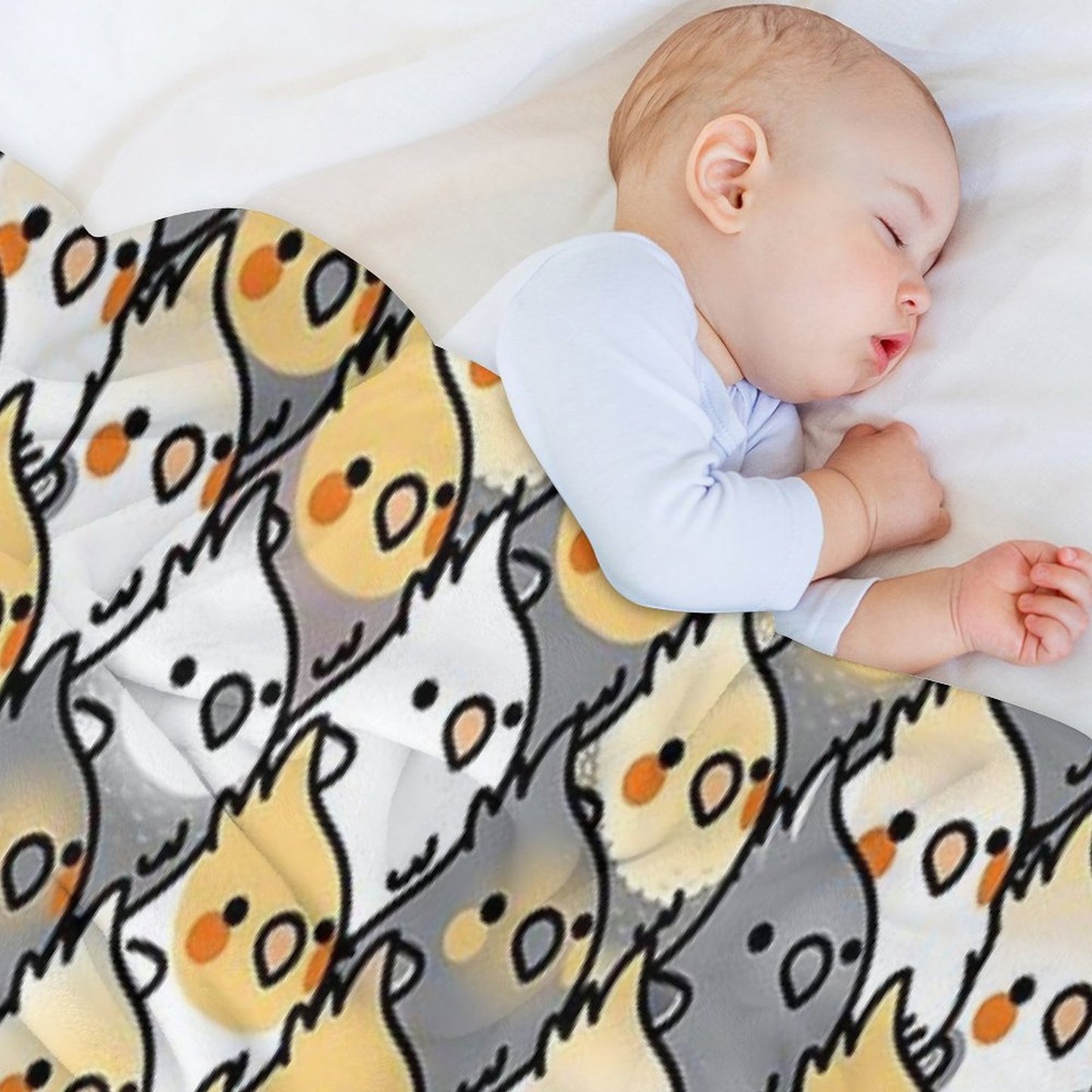 Chubby Cockatiel Party Throw Blanket