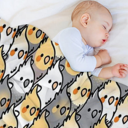 Chubby Cockatiel Party Throw Blanket