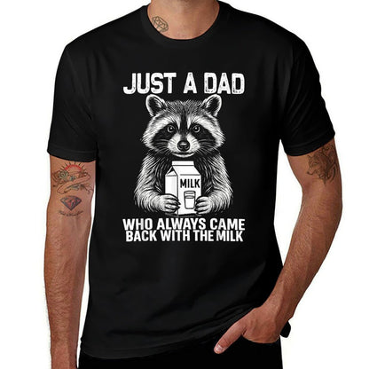 Just A Dad Who Always Came Back Fathers Day Funny Mens  Polyester Blend T-Shirt