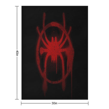 Miles Morales Spider Symbol Throw Blanket