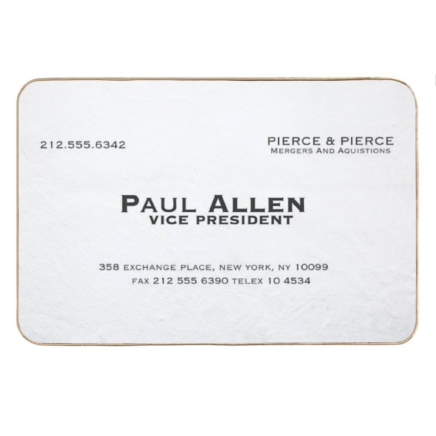 Paul Allen Business Card Bath Mat