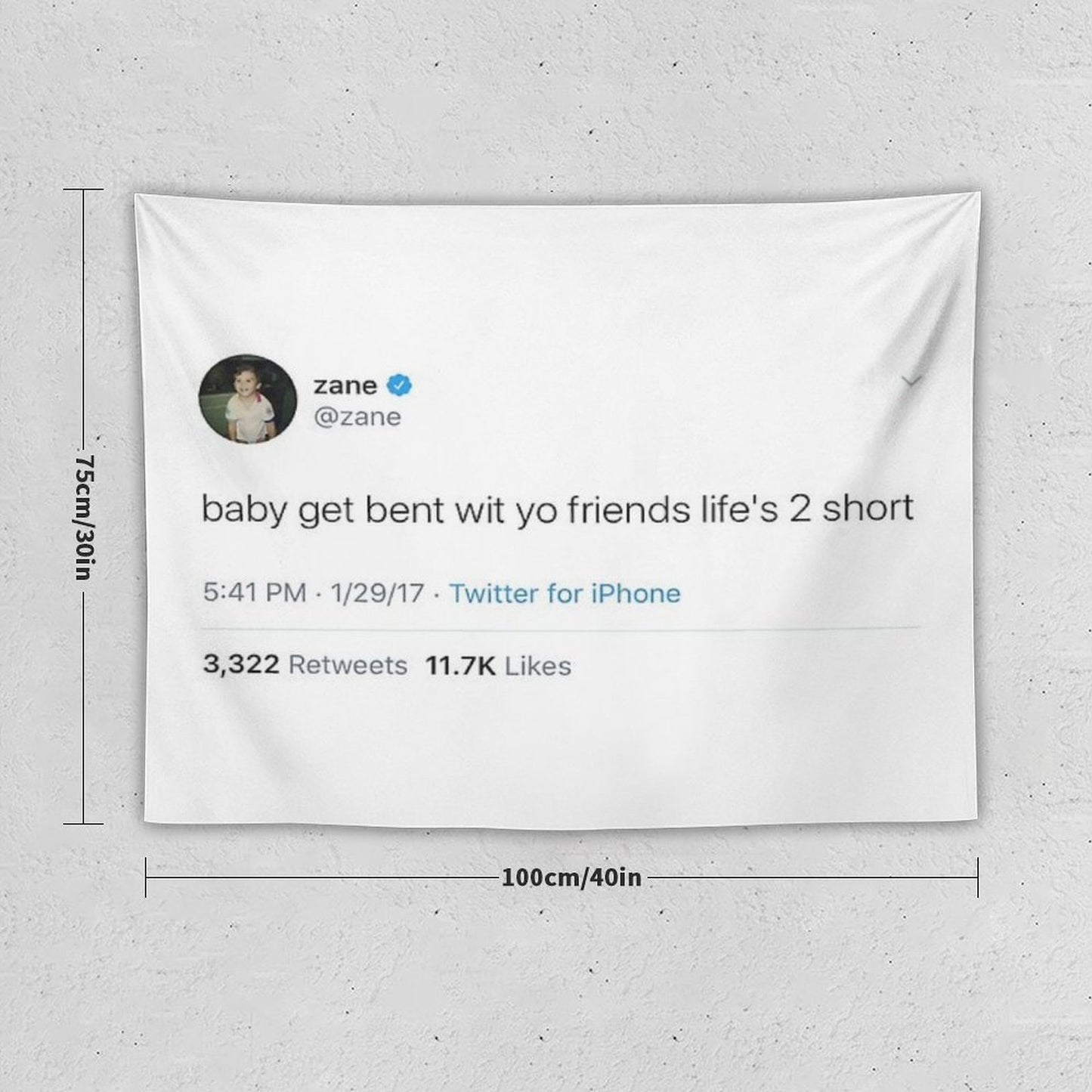 Zane Tweet (vlog Squad) Tapestry